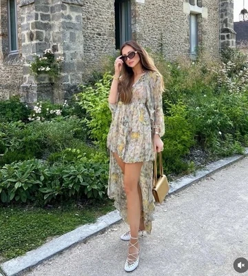 VESTIDO ZARA NUEVO CON ETIQUETAS $159 MUJER SS25 ZW COLECCIÓN ESTAMPADO FLORAL MULTICOLOR2750/046 Foto 1 de 4