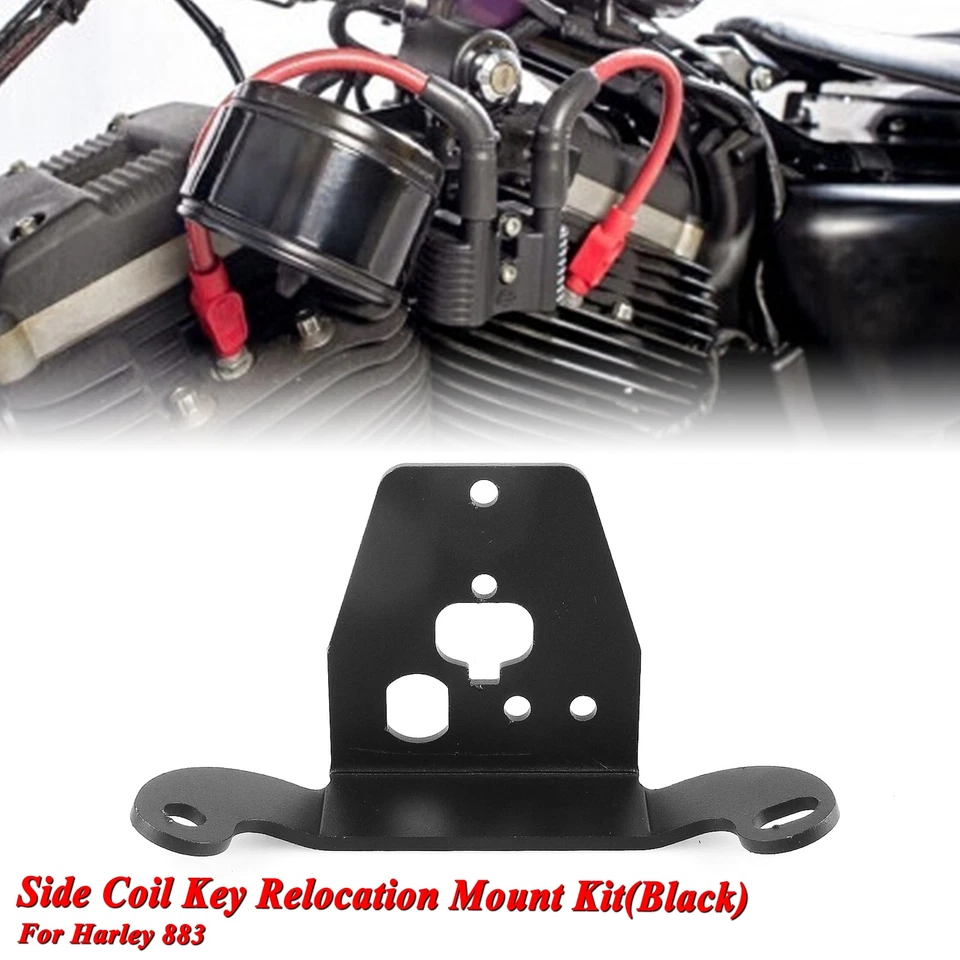 1x Kit de montaje de reubicación de llave de bobina lateral para Harley Sportster XL48 72 883 1200 D Foto 1 de 4