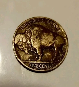 1936-D Buffalo Nickel 3 1/2 Leg Legged, Very Fine VF, Half Horn, Letters Clear - Bild 1 von 4