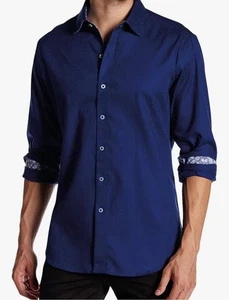 Robert Graham Herren Windsor Langarm Hemd, Knopfleiste Gr. Large Neu mit Etikett - Bild 1 von 8