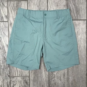 Eastside Golf Shorts Chino Teal Zipper Drawstring Waist Mens Size M 7” Inseam - Picture 1 of 8