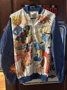 Chaqueta Tyvek Vintage Nickelodeon 1995 Rugrats Rocko Doug Ren Stimpy AAAHH - Imagen 1 de 7