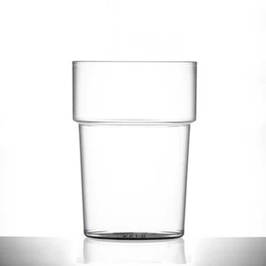 Rigid Reusable Tumblers Polystyrene Plastic Half Pint Glasses Reusable CE Marked - Picture 1 of 12