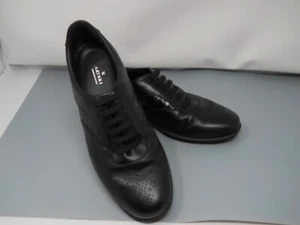 Artioli Handmade In Italy Leather Loafers Shoes Black 8 D Vintage - Picture 1 of 12