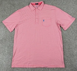 Johnnie O Poloshirt Herren Extra Large Rosa Gestreift Kurzarm Golf Freizeit XL - Bild 1 von 11