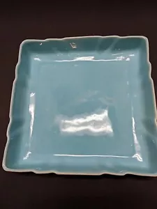 Mid century platter. By Los Angeles Potteries Turquoise / Robin's egg blue. - Picture 1 of 3