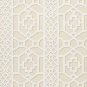 $525 SCHUMACHER Zanzibar Trellis Wallpaper SAND 9yds Sealed Double Roll 5006945 - Picture 1 of 5