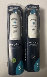 2 Pack Everydrop by Whirlpool Ice and Water Refrigerator Filter 3 Single - New - Picture 1 of 2