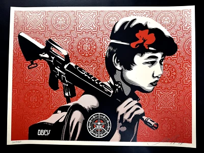 A - Shepard Fairey - Obey Giant - Duality of Humanity 2 - 2008 - DOH2 # 362/450 - Image 1 of 3
