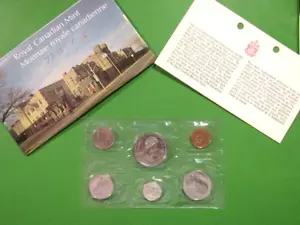 1973 Royal Canadian Mint 1,5,10,25,50 Cents 1 Dollar 6 Coins unc Coin Set - Picture 1 of 7