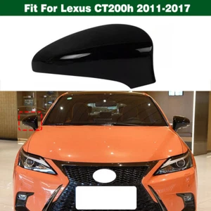 Gloss Black Right Rearview Mirror Cover Shell Replace For Lexus CT200h 2011-2017 - Picture 1 of 7
