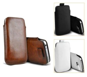 Für iPhone 14 13 12 11 XS XR X 8 7 - Weiches Kunstleder Pull Tab Etui Etui | FPC - Bild 1 von 5