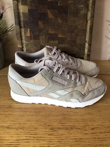 Reebok Classic Nylon Tan Suede Pink Trainers - CN2888 - UK 6 - US 8.5 - EUR 39 - Picture 1 of 24