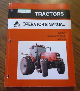 AGCO RT165A Auto 6 Tractor Operators Maintenance Manual 2006 Original 4315036M1 - Picture 1 of 10