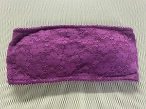 Girl's Strapless Purple Padded Lace Bralet Size S/M - Picture 1 of 6
