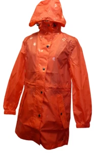 Joules GoLightly Poppy Spot Red Packaway Jacket Waterproof Rain Mac Coat Women 8 - Picture 1 of 7