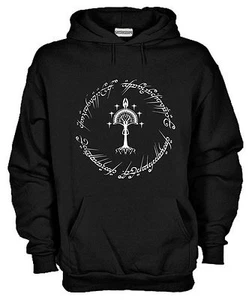 Sudadera con Capucha KJ1115 Árbol Blanco Gondor Hobbit Tolkien Film Signore - Picture 1 of 1