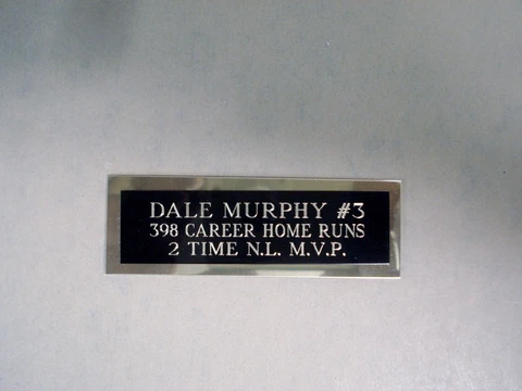 Dale Murphy Nameplate For A Signed Baseball Ball Cube Or Card Plaque 1" X 3" Cover
