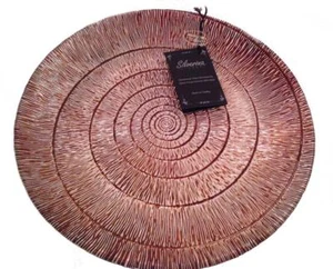 Turkish Glass Cake Pedestal Stand Plate Seashell Brown Decor Display Akcam - Picture 1 of 1