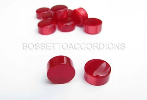 Accordion Buttons Red Pearl 13.8x7.5 (mm)  - Picture 1 of 3