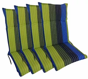 4x Hochlehner Polsterauflage 123x50cm Stuhlkissen Sesselauflage Sitzpolster - Bild 1 von 1