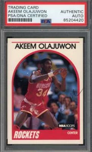Akeem Olajuwon PSA DNA Signed 1989 NBA Hoops Autograph - Picture 1 of 1
