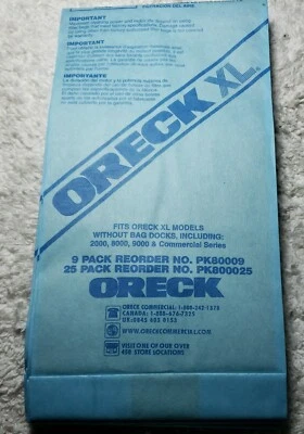 Oreck XL Commercial Upright Vacuum Disposable Bag PK800025 10 Pk 2000,8000,9000 - Image 1 of 4