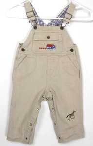 Oshkosh B'gosh Vestbak Snap Overalls Size 18m Embroidered Barn Horse Boots Farm - Picture 1 of 15
