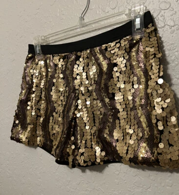 Pantalones Cortos de Fiesta Love Culture Dorado Rosa Negro Lentejuelas Mujer Junior Talla M Club Lo último Foto 1 de 4
