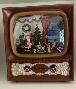 Chritsmas TV Snow Globe Retro Style - Picture 1 of 3