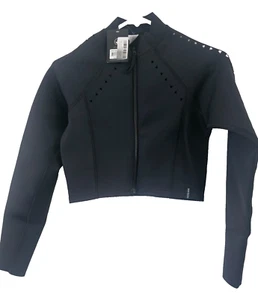 Guante Corporal Mujer Estándar Vesta Recorte Rashguard Cremallera Frontal Negro Corte Láser L - Imagen 1 de 8