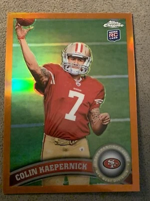 COLIN KAEPERNICK 2011 TOPPS CHROME ORANGE ROOKIE REFRACTOR SP RARE 🔥🔥🔥 - Image 1 of 2