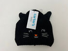 NWT NEW WITH TAGS! Carter&#39;s Baby Halloween Black Knitted Cat Hat 0-3 Months