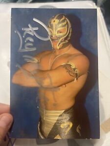 REY MYSTERIO JR Signed 1998 Panini WCW/nWo Superstars #73 Photo Card 4x6
