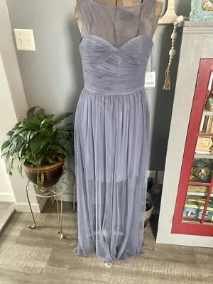 Maxi Vestido Formal Anthropologie Periwinkle Tul Talla 6 Foto 1 de 4