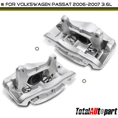 Pinza de freno delantera derecha y derecha 2 piezas con soporte para Volkswagen Passat 2006-2007 3,6 L Foto 1 de 4