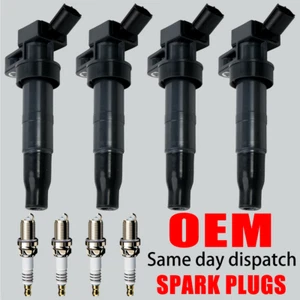 4X OEM Ignition Coil + 4X Iridium Spark plug For Hyundai Sonata Kia Optima UF611 - Picture 1 of 14