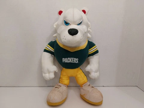 Vintage Stuffins Green Bay Packers Mascot Plush Doll 1994 90s **RARE** Cover