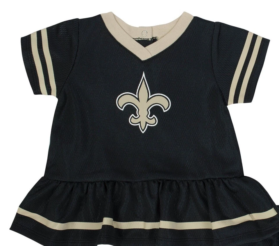 New Orleans Saints Baby Dazzle Dress & Panty Set - Gerber NFL 3-6m - Image 1 of 1