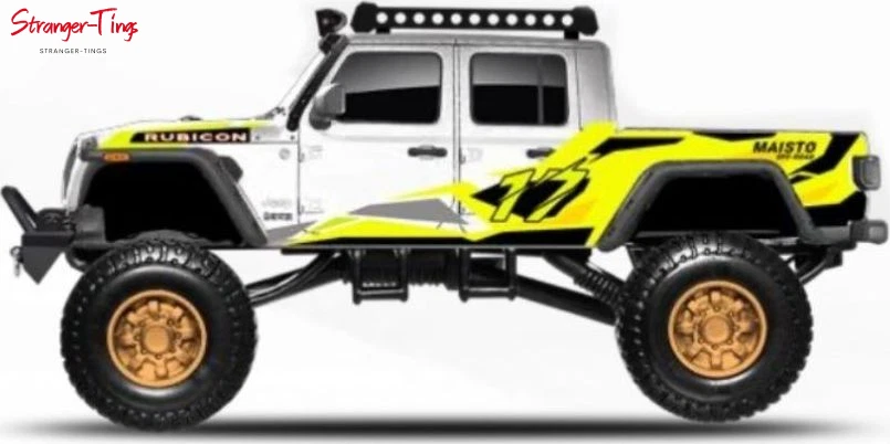 Maisto Jeep Gladiator 2020 White/Yellow 4.5 Scale Car — 第 1/1 张图片