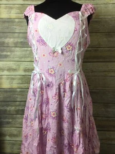 Pink  Kawaii Wings Tiered Dress With Print And Ribbon Bow Accents - Picture 1 of 3
