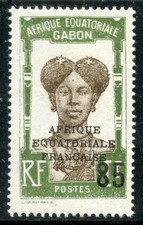 TIMBRE / COLONIES FRANCAISES GABON NEUF N° 109 * // FEMME BATOU