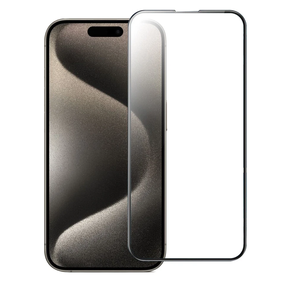 Protector de pantalla de cubierta completa curvada de vidrio templado para iPhone 15 Pro Max Plus 14 Foto 1 de 1