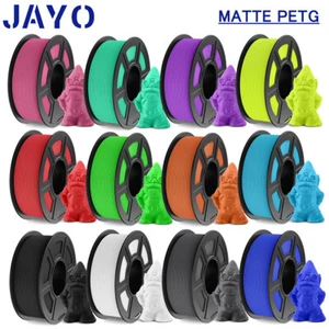 JAYO Filamento per stampante 3D PETG opaco ad alta velocità 30-600 mm/s 1,75 mm 1,1 kg nero - Foto 1 di 15