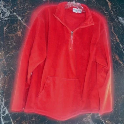 Energy Zone Mujer M L Sudadera 1/2 Cremallera Rojo Polar Bolsillo Invierno Acogedora Informal Foto 1 de 4