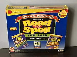 Vintage Davidson Blaster Fun Pack 2 Program 3.5” Disk Spell It Reading PC In Box - Picture 1 of 11