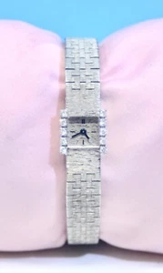Reloj Piaget Vintage Damas Oro Blanco 18K Cuerda Trasera con Diamantes Ref. 1018 A6 - Imagen 1 de 8