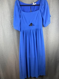 118 $ BCBGeneration Fit & Flare Damenkleid blau Flatterärmel Ausschnitt Größe 8 - Bild 1 von 11