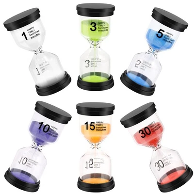 Sand Timer, Hourglass Sand Timers Colorful 1/3/5/10/15/30 Minutes Sandglass T... - Image 1 of 4