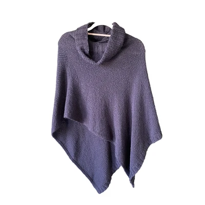 Poncho suéter jersey asimétrico de algodón orgánico talla única Eileen Fisher para mujer Foto 1 de 4